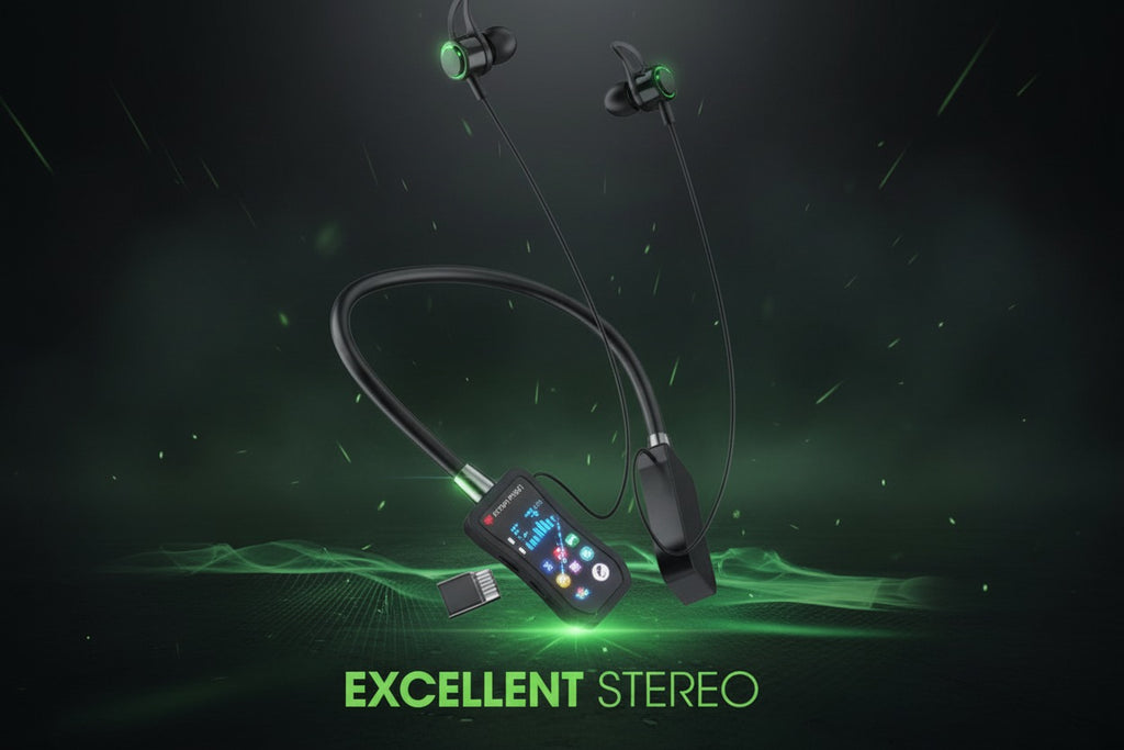 M55 Neckband Bluetooth Earphones with MP3 & SD Card Support
