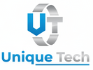 Unique Tech Logo - Blue Silver
